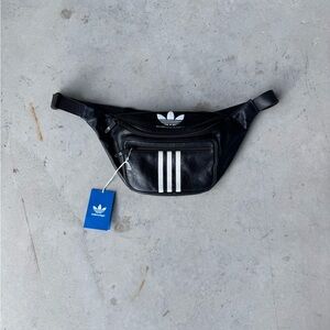 Adidas x Balenciaga Black and White Belt Bag with Iconic Branding